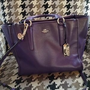 Purple Smooth leather Crosby Carryall